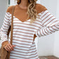 Striped Round Neck Long Sleeve T-Shirt