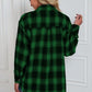 Plaid Button Up Dropped Shoulder Outerwear