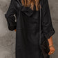 Full Size Drawstring Hooded Longline Jacket