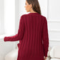SavannahTree Button Down Cable-Knit Cardigan