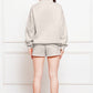 Comfy n' Cozy Half Zip Long Sleeve Sweatshirt and Drawstring Shorts Set