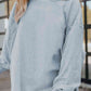 Ribbed Round Neck Drop Shoulder Sweatshirt