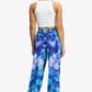 BasicBabe Tie-Dye Smocked Royal Blue Joggers