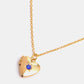 Zircon Heart Shape 14K Gold-Plated Pendant Necklace