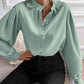 Mock Neck Button Front Shirt