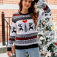 Full Size Christmas Round Neck Sweater