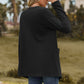 Cable-Knit Long Sleeve Cardigan with Pocket