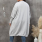 Plus Size Long Sleeve Pocketed Cardigan