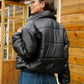 Full Size Zip-Up High Neck Puffer Jacket