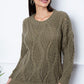 Round Neck Dropped Shoulder Sweater