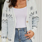 SavannahTree Printed V-Neck Buttoned Cardigan