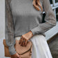 Full Size Round Neck Raglan Sleeve Knit Top
