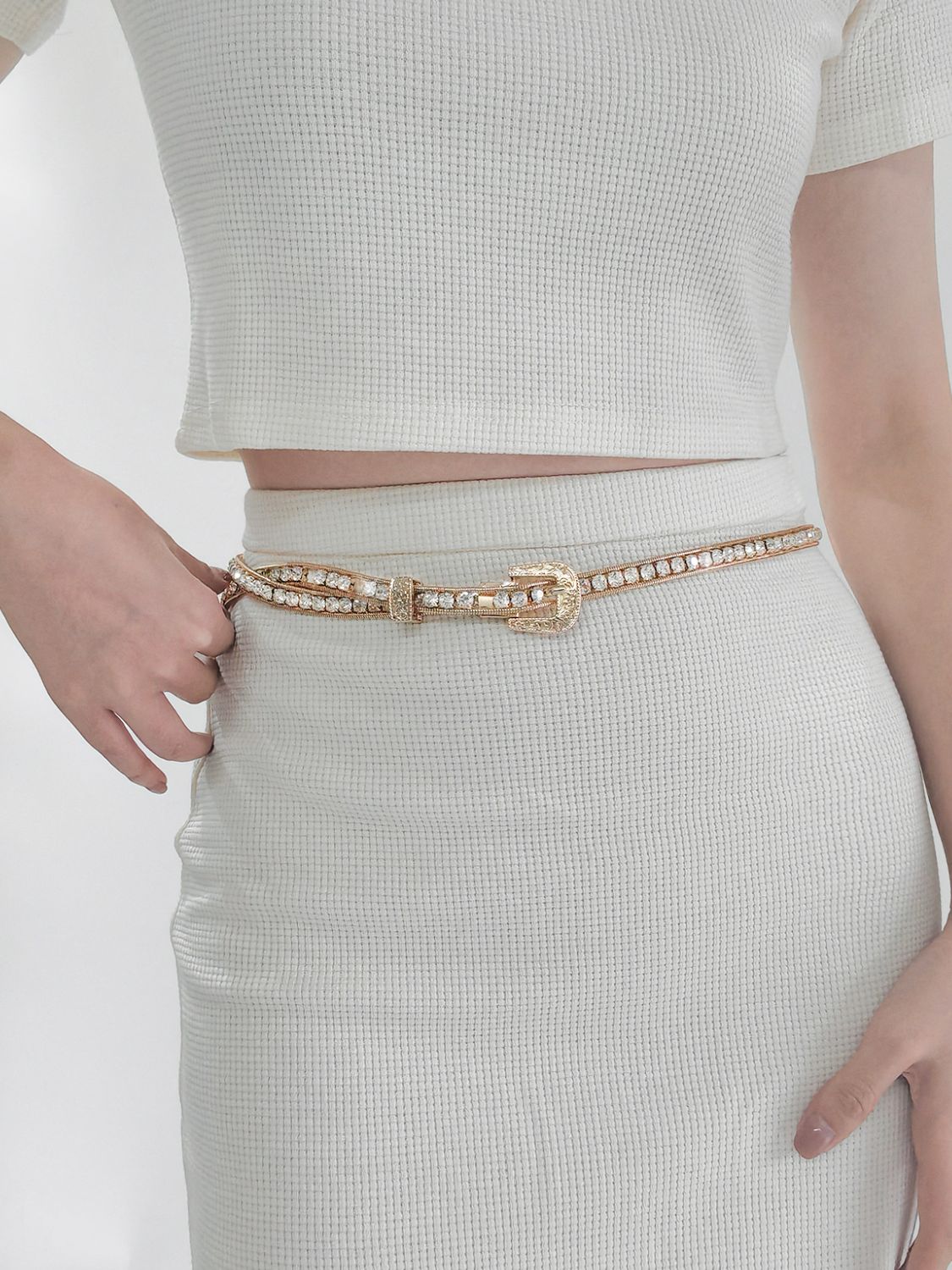 Jessica Anne Beauty Rhinestone Metal Belt