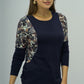 Round Neck Printed Shoudler Tee