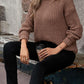 Turtleneck Dropped Shoulder  Pullover Sweater