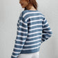 Striped Button Front Cardigan