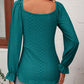Malibu Dreams Beauteous Full Size Tie Front V-Neck Puff Sleeve Blouse