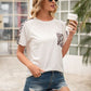 Pocketed Leopard Round Neck Short Sleeve T-Shirt