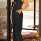BeautifyJumpers Smocked Spaghetti Strap Wide Leg Jumpsuit