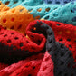 Openwork Color Block Tied Cardigan