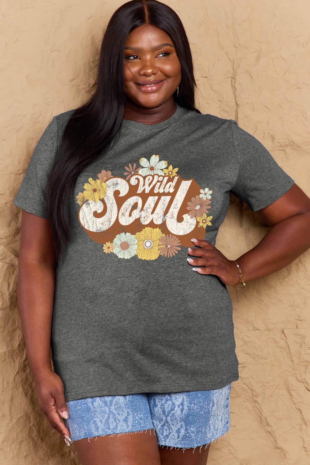 Malibu Dreams Simply Love Full Size WILD SOUL Graphic Cotton T-Shirt