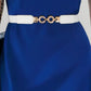 Black, Caramel, or White One Size PU Leather Belt