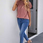 Polka Dot Smocked Flutter Sleeve Blouse