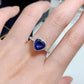 Women's 2 Carat Moissanite Heart-Shaped Side Stone Ring