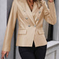 Button Up Collared Neck Blazer