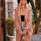 Collared Neck Button-Up Cardigan with Pockets