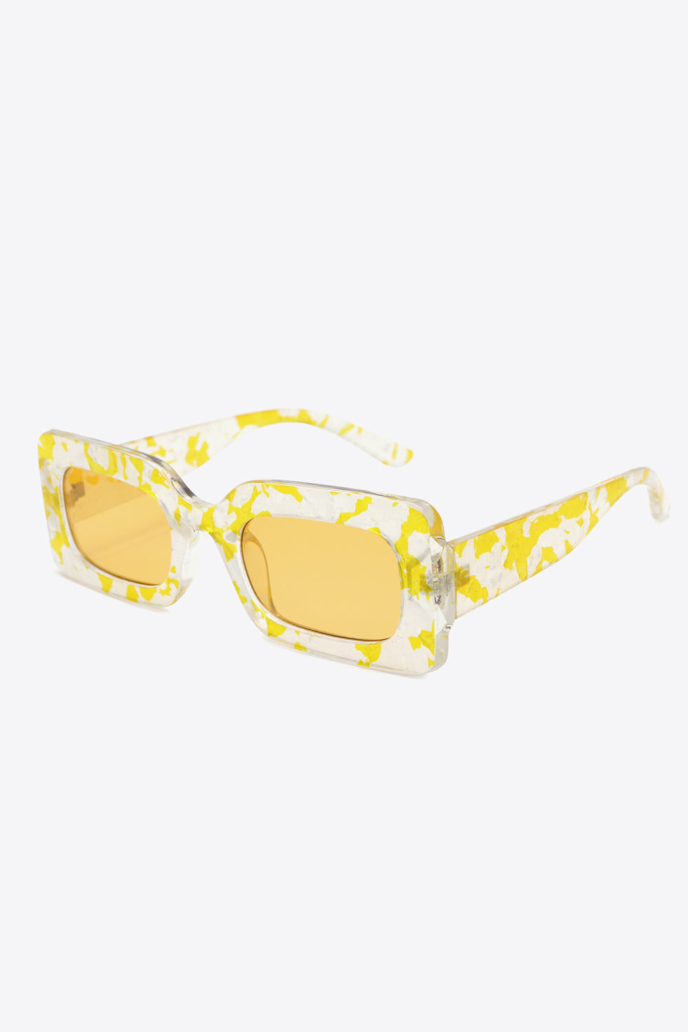 CUTIE Tortoiseshell Rectangle Polycarbonate Sunglasses