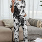 Full Size Tie-Dye Tee and Drawstring Waist Joggers Lounge Set