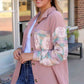 Geometric Button Down Collared Jacket