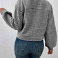 Houndstooth Collared Neck Button Up Jacket