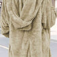Teddy Hooded Jacket with Pockets