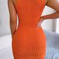 Women's Decorative Button Sleeveless Knit Dress