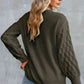 KnittedEmporium Full Size Contrast V-Neck Sweater