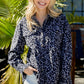 Women's Full Size Leopard Corduroy Peplum Shacket