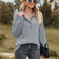 Full Size Collared Neck Long Sleeve Blouse