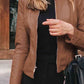 Mock Neck Zip Up Jacket