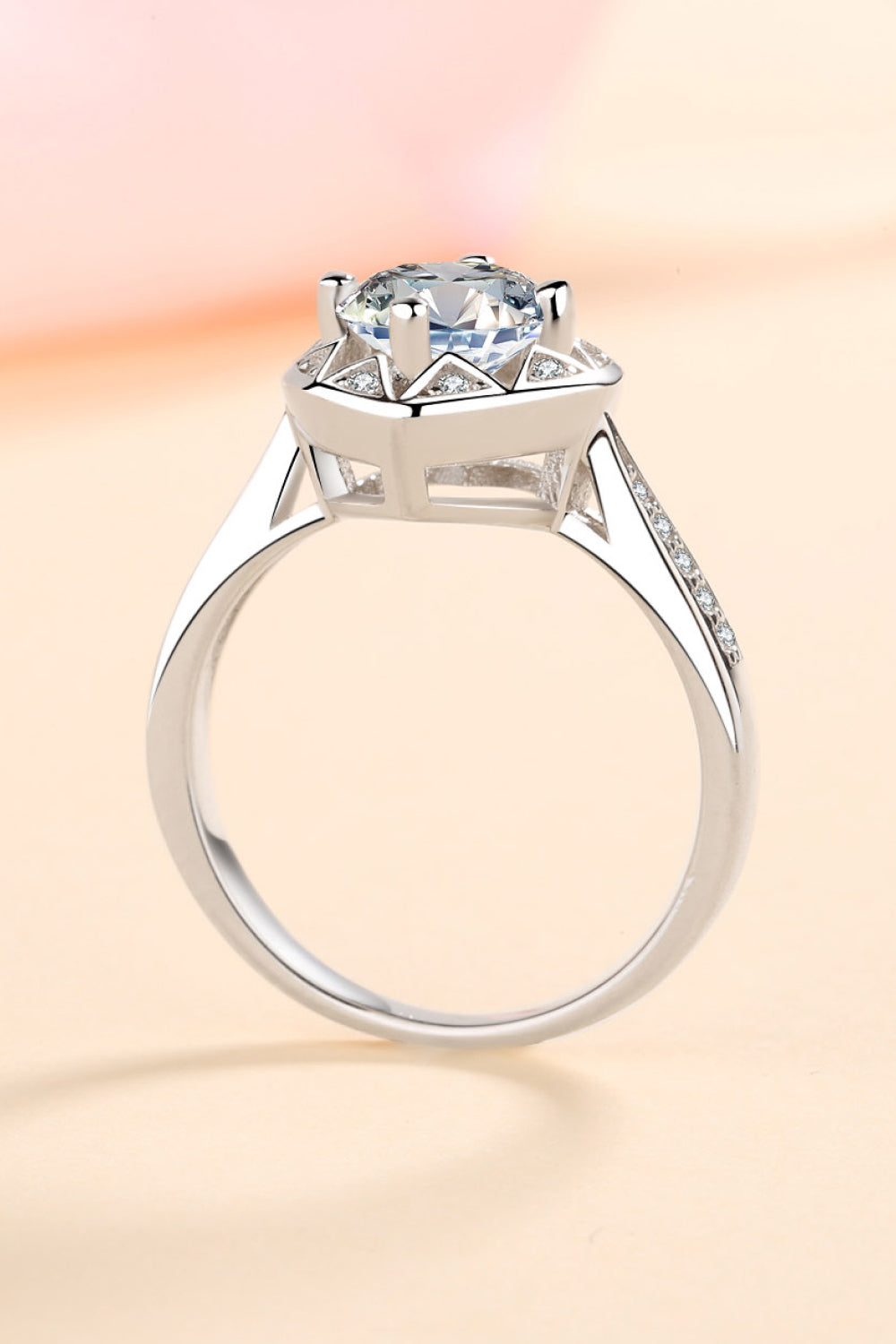 Women's Moissanite Heart Ring