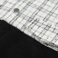 S&T Black Plaid Color Block Curved Hem Shirt Jacket
