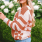 LoversLane Contrast Round Neck Long Sleeve Sweater