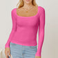 Square Neck Long Sleeve T-Shirt