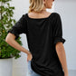 Full Size Short Flounce Sleeve Top