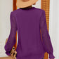 Openwork V-Neck Long Sleeve T-Shirt