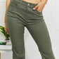 Women's Zenana Clementine Full Size High-Rise Bootcut Jeans in Olive