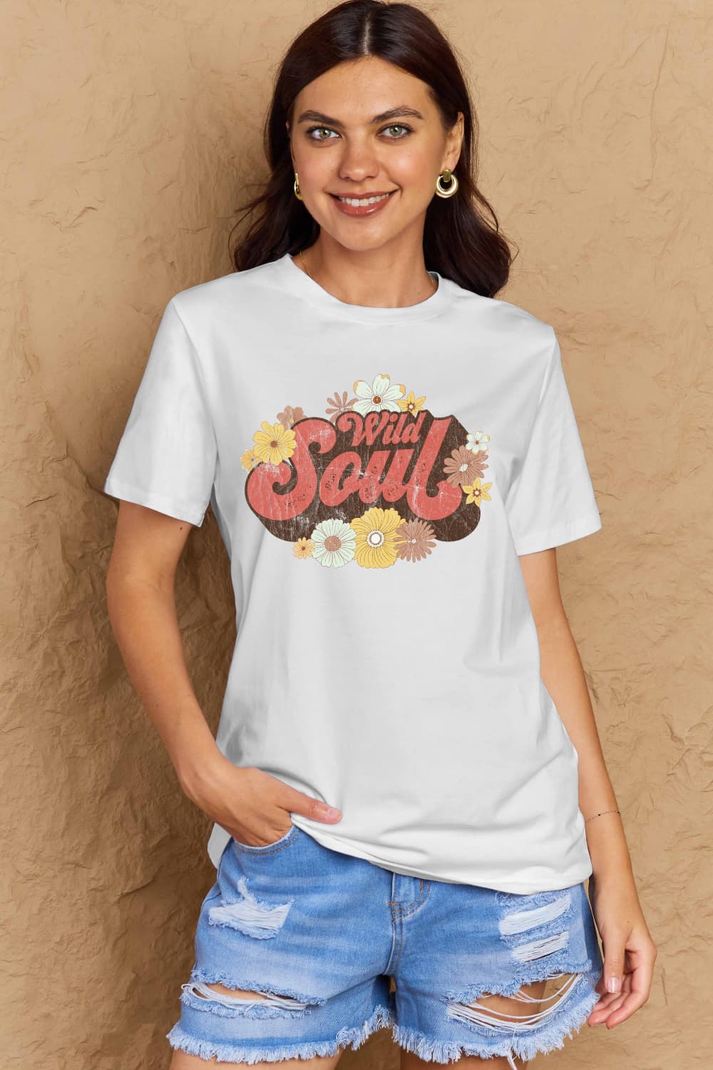 Malibu Dreams Simply Love Full Size WILD SOUL Graphic Cotton T-Shirt