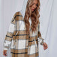 Plaid Hooded Jacket with Pockets