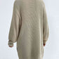 Open Front Dropped Shoulder Slit Cardigan